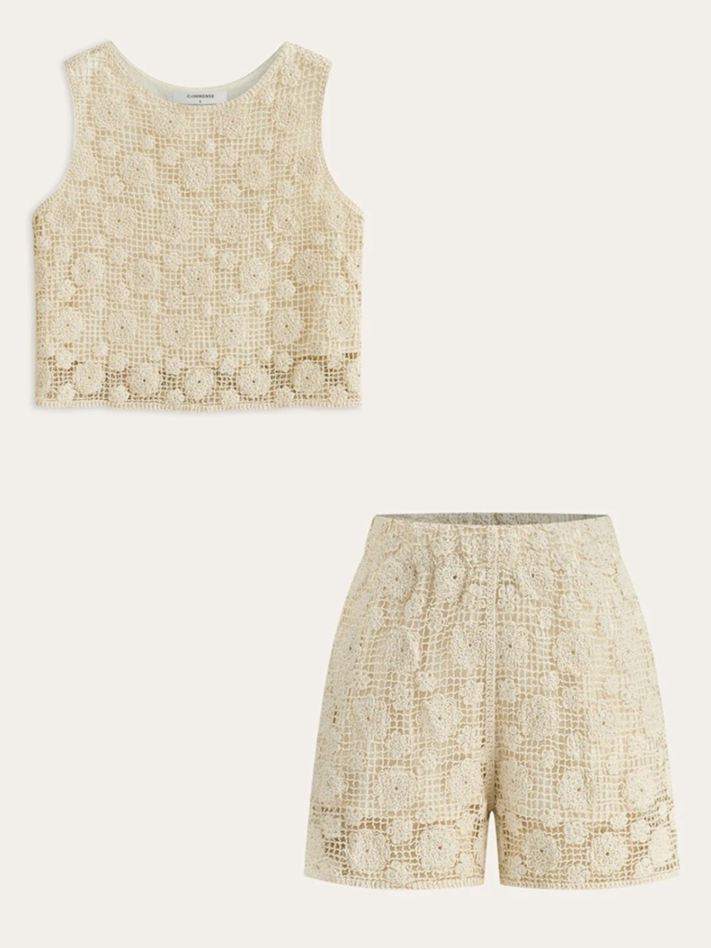 NWT COMMENSE CROCHETED Two piece set - Picture 8 of 8